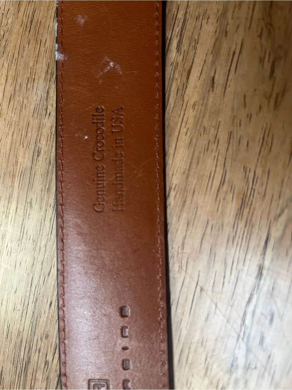 Pat Areias Navy Blue Crocodile Belt Strap